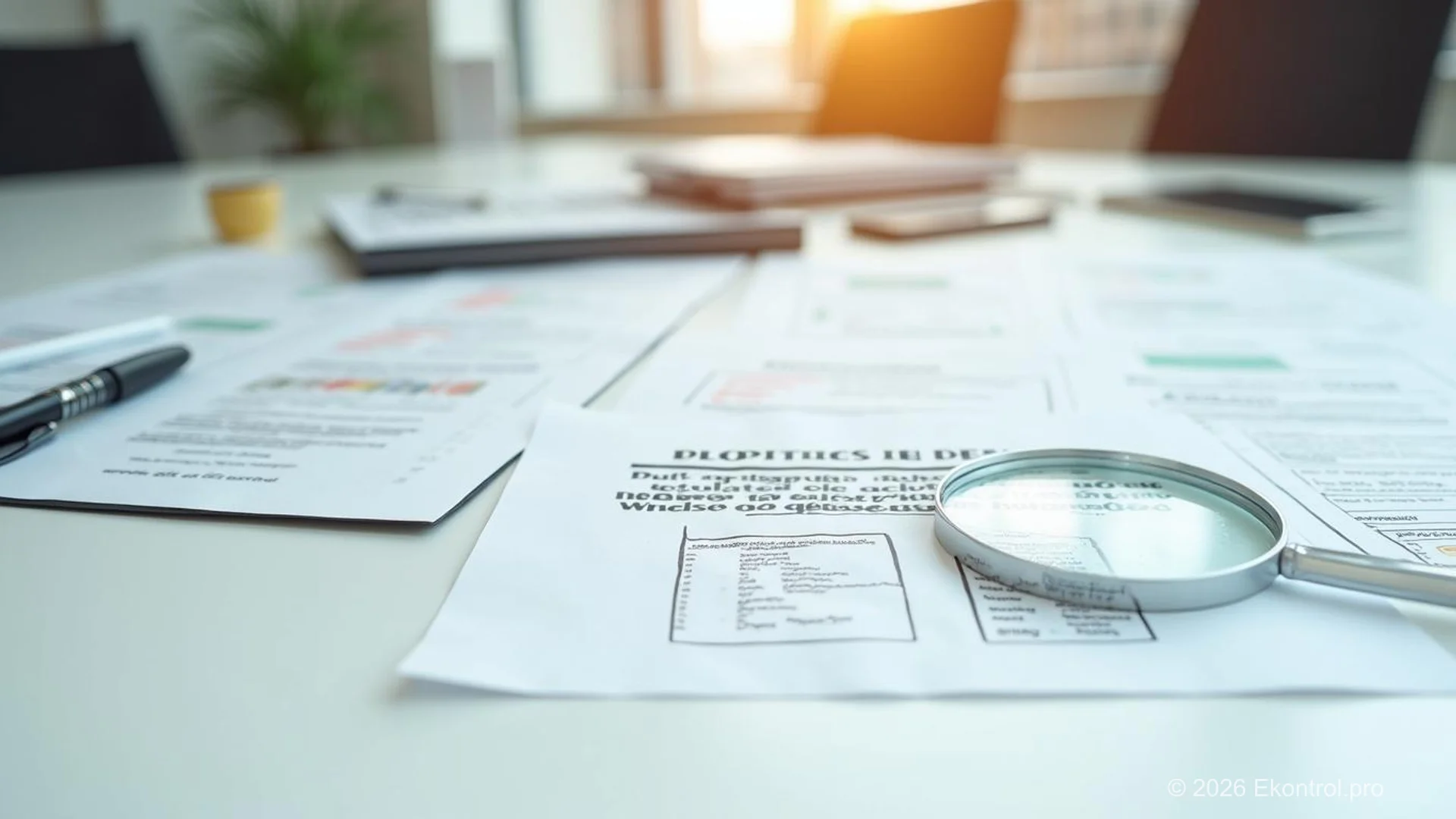 Food labeling compliance documents — AMCU fine for misleading labeling reviewed on a desk with a magnifying glass