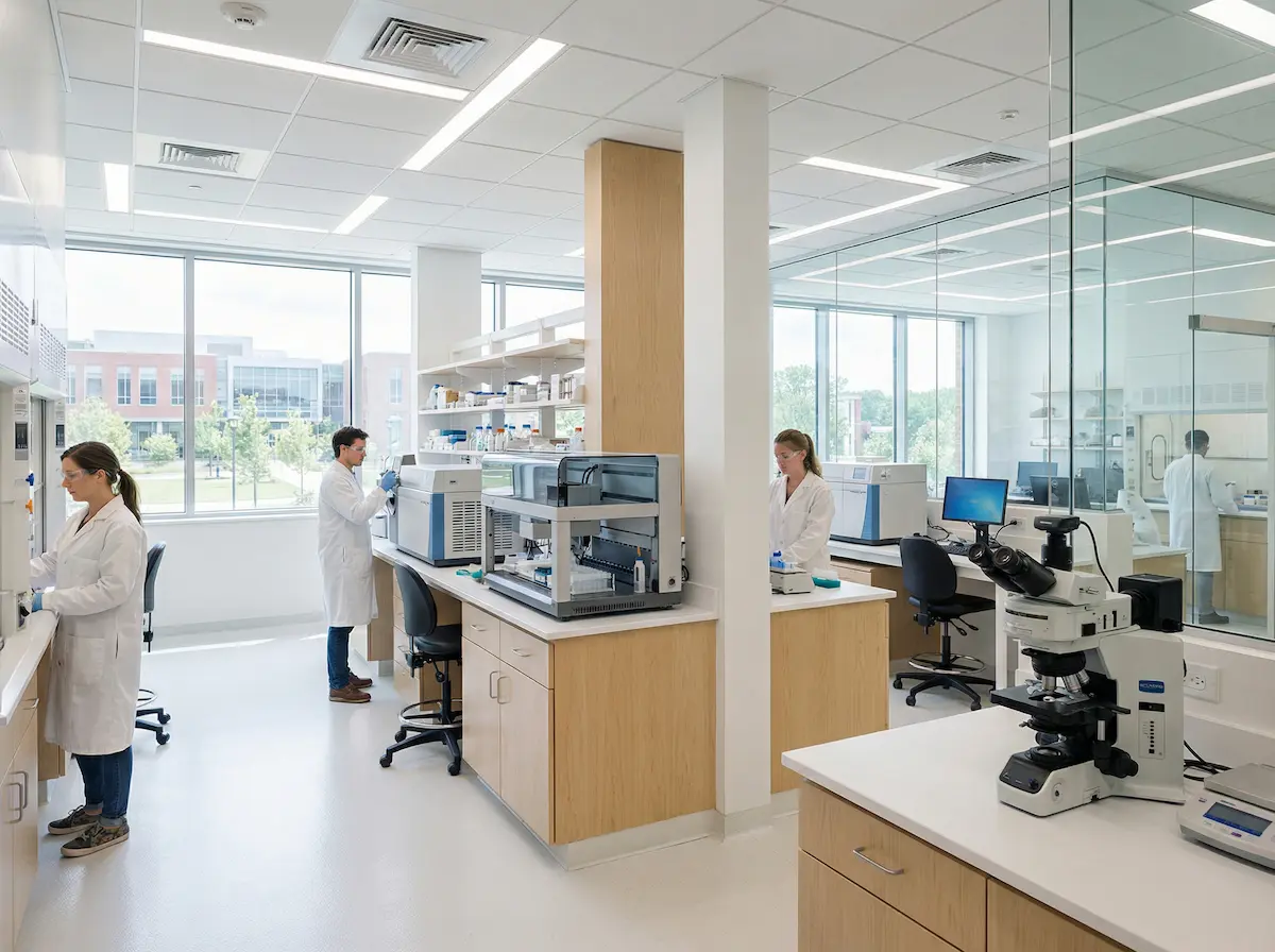 Ekontrol team discussing laboratory accreditation preparation